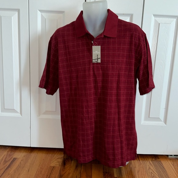 Dockers Other - Dockers men’s Collar Polo Style Maroon Burgundy Red Shirt Top Medium M NWT